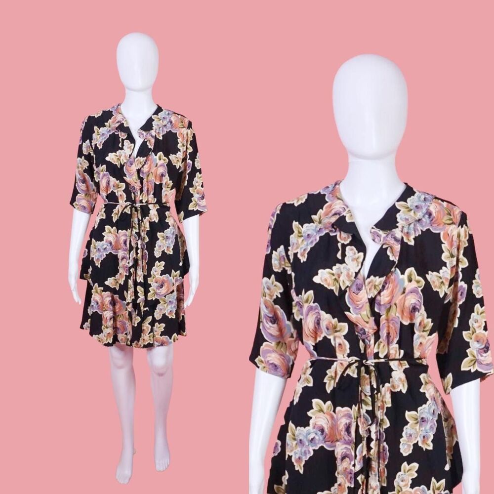 1990s Vintage BETSEY JOHNSON 2 Piece Set W/Adjustable Floral Top & Skirt. XS-S